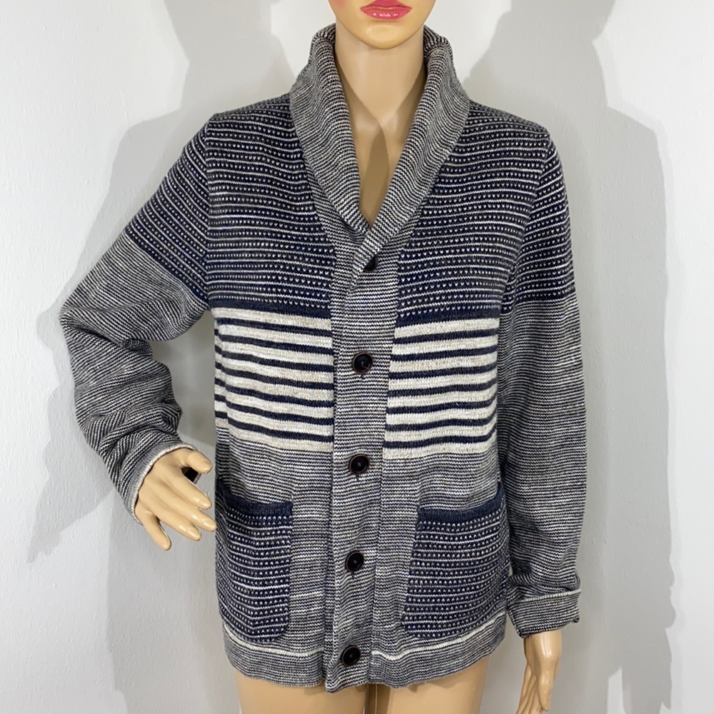 Lucky Brand Grandpa Black & White Cardigan